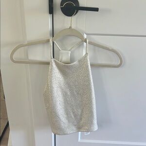 Forever 21 Gray High Low Crop Tank Top